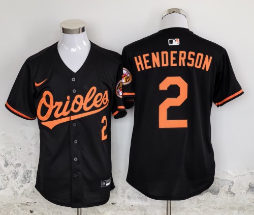 Nike Baltimore Orioles 2 Gunnar Henderson Baseball Jersey Black