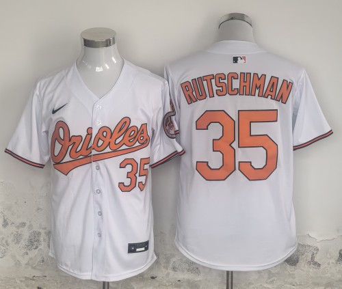 Baltimore Orioles 35 Adley Rutschman Nike White Home Limited Player Jersey