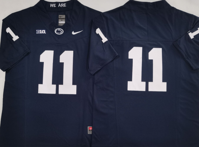 Penn State Nittany Lions 11 NO Name Limited Football Jersey Navy Blue