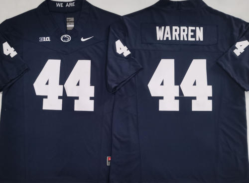 Penn State Nittany Lions 44 Tyler Warren  College Football Jersey Navy Blue Three Dynasties