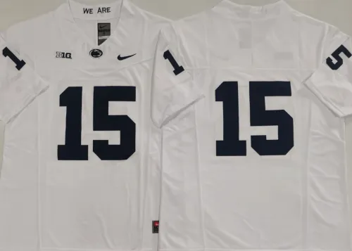 Penn State Nittany Lions 15 Drew Allar Football Jersey White