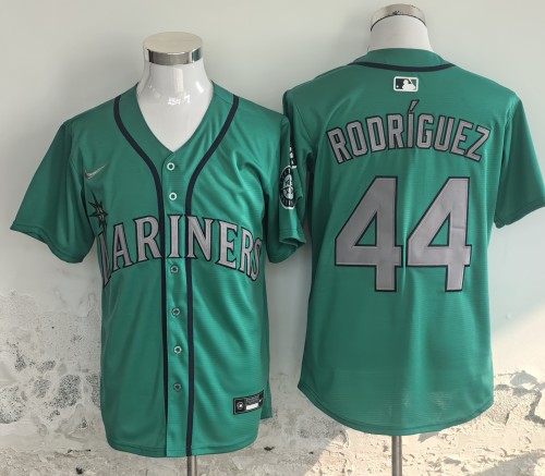 Nike Seattle Mariners 44 Julio Rodriguez Baseball Jersey Green