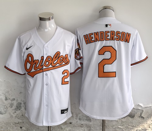 Nike Baltimore Orioles 2 Gunnar Henderson Baseball Jersey White