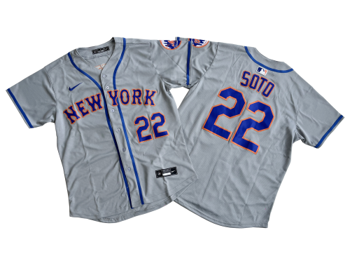 New York Mets 22 Juan Soto Baseball Jersey Gray