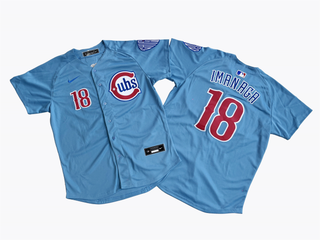 Nike Chicago Cubs 18 Shota Imanaga Baseball Jersey light blue