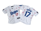 Wome Nike Los Angeles Dodgers  17 Shohei Ohtani Baseball Jersey White Cherry Blossom Edition