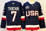 USA Fanatics Ottawa Senators 7 Brady Tkachuk Ice Hockey Jersey Navy Blue