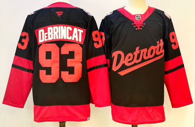 Fanatics Detroit Red Wings 93 Alex DeBrincat Ice Hockey Jersey Black