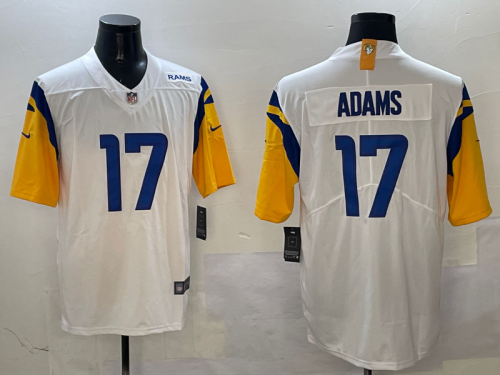 St. Louis Rams 17 Davante Adams Football Jersey White Three Dynasties