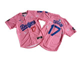 Youth Nike Los Angeles Dodgers 17 Shohei Ohtani Baseball Jersey pink Cherry Blossom Edition