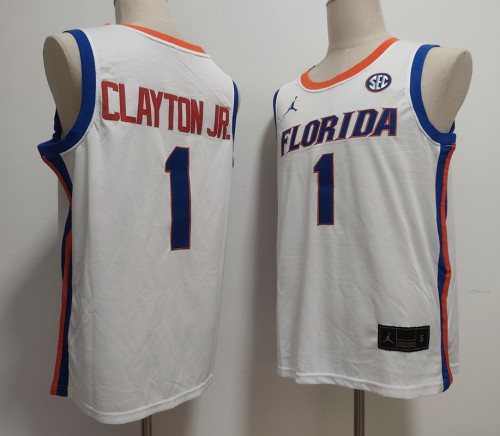 Jordan Florida Gators 1 Walter Clayton Jr.College Basketball Jersey White