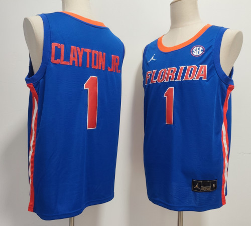 Jordan Florida Gators 1 Walter Clayton Jr.College Basketball Jersey Blue
