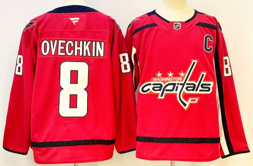 Fanatics Washington Capitals 8 Alex Ovechkin Ice Hockey Jersey Red