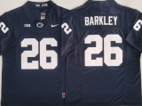 Penn State Nittany Lions 26 Saquon Barkley College Football Jersey Navy Blue Three Dynasties