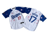 Youth Nike Los Angeles Dodgers 17 Shohei Ohtani Baseball Jersey White Cherry Blossom Edition