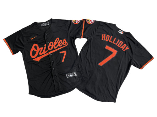 Baltimore Orioles 7 Jackson Holliday Nike Black Home Limited Player Jersey