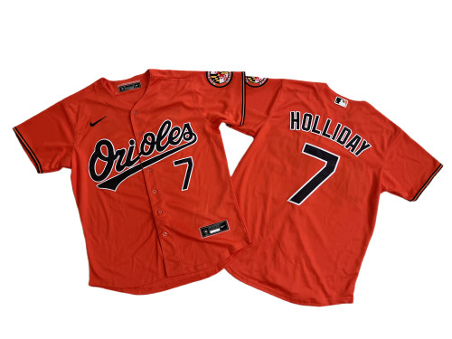 Baltimore Orioles 7 Jackson Holliday Nike Orange Home Limited Player Jersey