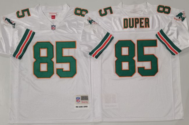 Miami Dolphins 85 Mark Duper Football Jersey White Retro