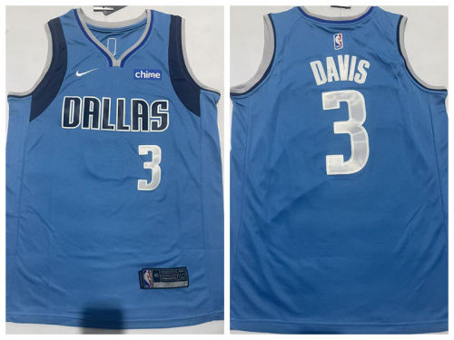 Nike Dallas Mavericks 3 Anthony Davis Basketball Jersey Blue