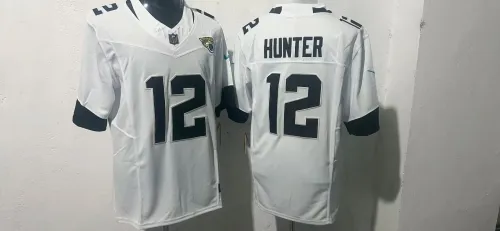 Jacksonville Jaguars 12 Travis Hunter Football Jersey White Three Dynasties