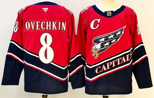 Fanatics Washington Capitals 8 Alex Ovechkin Ice Hockey Jersey Red