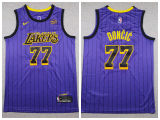 Nike Los Angeles Lakers 77 Luka Doncic Basketball Jersey Purple