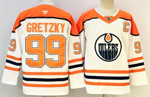 Fanatics Edmonton Oilers 99 Wayne Gretzky Ice Hockey Jersey White