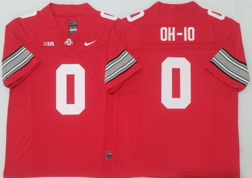 Ohio State 0 OH-IO College Football Jersey Red Three Dynasties