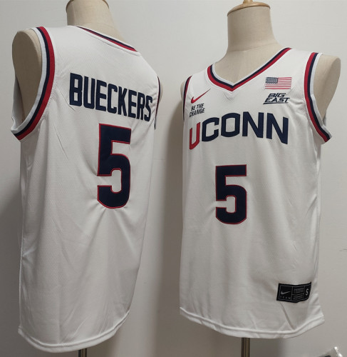 Uconn Huskies 5 Paige Bueckers College Basketball Jersey White