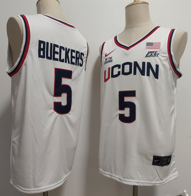 Uconn Huskies 5 Paige Bueckers College Basketball Jersey White