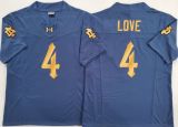 Norte Dame Fighting Irish 4 Jeremiyah Love College Football Jersey Navy Blue Three Dynasties