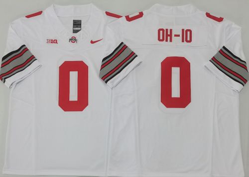 Ohio State 0 OH-IO College Football Jersey WhiteThree Dynasties