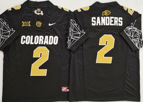 Colorado Buffaloes 2 Shedeur Sanders College Football Jersey BlackThree Dynasties