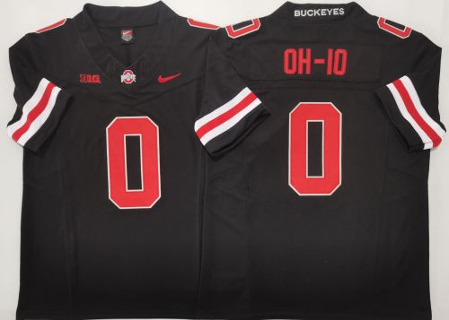 Ohio State 0 OH-IO College Football Jersey Black Three Dynasties