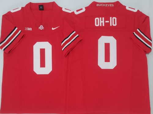 Ohio State 0 OH-IO College Football Jersey Red Three Dynasties