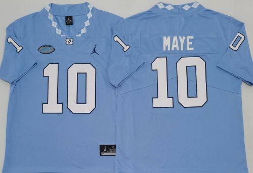 North Carolina 10 Drake Maye Limited College Basketball Jersey Blue