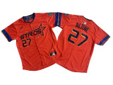 Nike Houston Astros 27 Jose Altuve Baseball Jersey Orange