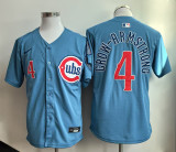 Nike Chicago Cubs 4 Pete Crow-Armstrong Baseball Jersey light blue