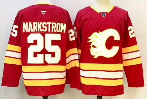 Fanatics Calgary Flames 25 Jacob Markstrom Ice Hockey Jersey Red