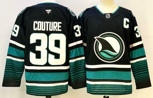 Fanatics San Jose Sharks 39 Logan Couture Ice Hockey Jersey Black