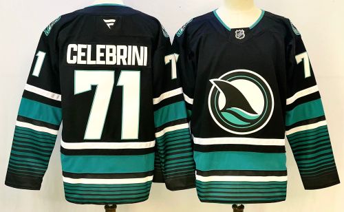 Fanatics San Jose Sharks 71 Macklin Celebrini Ice Hockey Jersey Black
