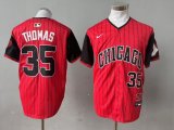 Nike Chicago White Sox 35 Frank Thomas Baseball Jersey Red