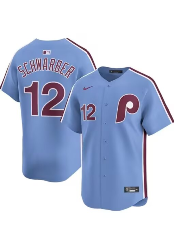 Nike Philadelphia Phillie 12 Kyle Schwarber Baseball Jersey Blue