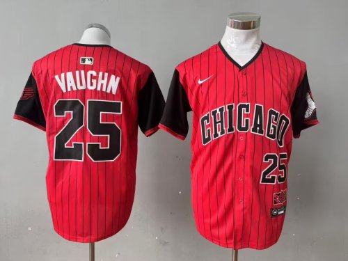 Nike Chicago White Sox 25 Andrew Vaughn Baseball Jersey Red