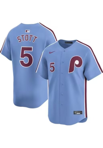 Philadelphia Phillie 5 Bryson Stott Baseball Jersey Blue