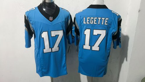 Carolina Panthers 17 Xavier Legette Football Jersey Blue Three Dynasties