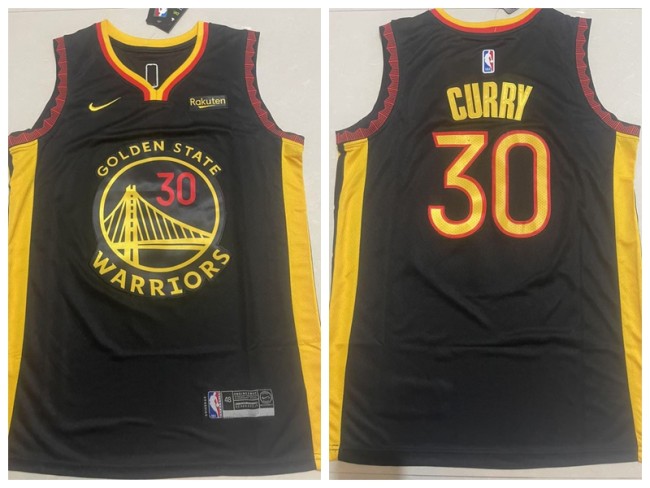 Nike Golden State Warrior 30 Stephen Curry Basketball Jersey Black