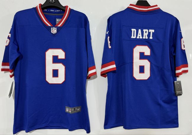 New York Giants 6 Jaxson Dart Football Jersey Legend Blue