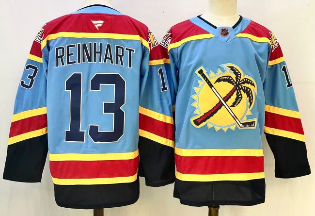 Fanatics Florida Panthers 13 Sam Reinhart Ice Hockey Jersey Light blue