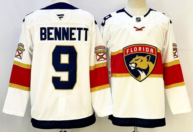 Fanatics Florida Panthers 9 Sam Bennett Ice Hockey Jersey White